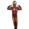 4-12Y Crianças Ferro MA Aranha Menino Fato de Super-herói Fato de Músculo Criança Halloween Cosplay Suit Luva Presente Q0910