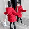 Meisjeskleding babyjassen voor warme jassen voor lente herfst kinderen solide hoodie jas schattige 'lange jas 2111222