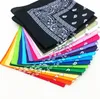 54*54CM Taschentuch Polyester Baumwolle Neuheit Doppelseitiger Druck Paisley Bandanas Cowboy Bandana Taschentücher Paisleys Drucke Kopfwickelschal