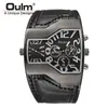 Montres-bracelets 5 couleurs Super Cool Hommes Montres à quartz Oulm 1220 Double Time Show Snake Band Casual Sports Mâle Militaire Armée Clock2721