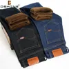 Winter Fleece Warm Jeans Men Brand Fashion Stretch Slim Pants Retro Classic Denim Trousers Autumn Business Casual 211108