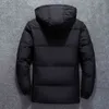 Giacca da uomo Cappotto invernale caldo casual autunno colletto alla coreana Puffer cappello spesso anatra bianca Parka uomo invernale con cappuccio 211129