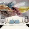 Custom 3D Photo Wallpapers creativo piuma murales moderno camera da letto soggiorno sofà tv sfondo arte papel de parede impermeabile