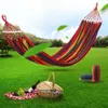 Kamp Mobilya Taşınabilir Hammock Leisure Kamp Kapalı Açık Seyahat Sandalyesi Salıncak Bahçe Teras Stripe Asma Yatak