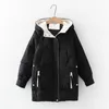 Dames Winter Dikke Hooded Down Jas Katoen Lange Warm Gewatteerde Parka voor Plus Size 2XL Jas 210923