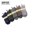 5 paires/lot hommes laine rayure décontracté Calcetines Hombre épais hiver chaud chaussettes mâle de haute qualité