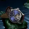 Wristwatches AESOP Luksusowe Prawdziwej Skóry Biznes Mężczyźni Zegarek Prawdziwy Tourbillon Zegarek Mechaniczny Wodoodporny Szafir Szkło