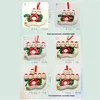 2020 Lovely Christmas Ornament Personalized Family 2 3 4 5 PVC Decorations Masked Snowman Christmas Tree Hanging Pendant VT1662