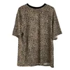 summer korean ins style leopard print short sleeve t shirts womens tee shirt femme women tops (x1471) 210423