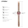 Sinobi Luxury Women Watches Złoty Ze Stali Nierdzewnej Ladies Wodoodporne Watch Kobiety Elegancki Diament Watch Prezent Reloj Mujer Q0524