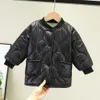 2-6 Y Çocuk Giyim Setleri 2 adet Kış Bebek Erkek Kız Tek Göğüslü Dış Giyim Mont + Pantolon Kalın Sıcak Kadife Çocuk Snowsuit H0909