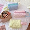 Cosmetic Bags & Cases Ins Fabric Makeup Toiletry Bag For Women Candy Organizer Cute Wrist Make Up Pouch Portable Student Pencil Case