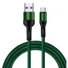 Cabos de carga rápida 1M 3FT 2.4a liga de metal tecido trançado tipo C Micro USB Cabo para Samsung S10 S20 Nota 20 21 Telefone Android