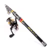 Lixada Telescopic Fishing Lure Rod Reel Combo Set Carbon Faserfischereistange Spinnrollenfischerbeutel für Vara de Pesca3570868