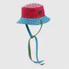 Mens Multicolour Reversível Canvas Bucket Chapéu Com Alça Designers de Moda Caps Chapéus Mulheres Verão Equipado Praia Bonnet Beanie Casqu3675272