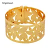 Leaf Gold Color Dubai Bangle For Women Girls Etiopiska Indien African Wedding Luxury Jewelry Party Gifts6104373