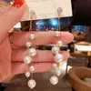 Perle di fiori Grandi orecchini pendenti Moda di cristallo Orecchini lunghi con nappa alla moda per donne Regali di nozze Gioielli 2021 Nuovo