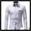 Vestuário vestuário entrega 2021 moda macho mangas compridas tops bolinhas camisa casual mens vestido camisas slim xxxl j6eyb