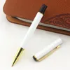 Ballpoint Pens Luxury Quality 801 White Gold Clip Colour Business Office Medium Nib Rollerball Pen