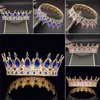 Novos Designs Royal Rainha Rei Bridal Tiara Coroa para Jóias De Cabelo De Casamento Cristal Redondo Diadem Meninas De Ornamentos De Cabelo Acessórios X0625