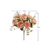 Decorative Flowers & Wreaths 7-head Silk Flower Simulation Rose Wedding Home DIY Decoration High-quality Large Bouquet Foam Accessories Craf