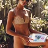 Женские купальники # H30 Womens Bikini Set Bandage Push Up Braw V-образным вырезом Купальник Купальника Купальный костюм Beachwear Beach Noot Maillot De Bain Femme