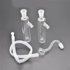 Wholesale mini travel pocket 10mm female glass rig dab bong with oil burner bowl and silicone hose straw