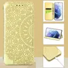 Coques de téléphone Convient pour Samsung GALAXY Z Fold2/Z Fold3 Exquisite Flowers Relief Cover