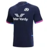 2023 2024 İskoçya Rugby Forma Ligi 21 22 23 24 Vintage Milli Takım Rugby Mavi Gömlek Retro Polo T-Shirt Erkek Kişilik Kişisi Sevens Evde Uzak Eğitim Üniforması