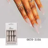 Mode européenne et américaine faux ongles 30 pièces conseils longs faux ongles pour les femmes avec des autocollants de colle de gelée