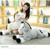 90/120cm Simulation Horse Plush Toys Cute Staffed Animal Zebra Doll Soft Realistic Toy Kids Birthday Gift Home Decoration 210728