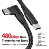 3.3FT/6.6FT/10FT USB Type-c to Type-c Cable Nylon Braided PD60W 3A 5Gps USB 480 Data Transmission Speed Fast Charger For Macbook Oculus Quest 2 Huawei P40 Xiaomi