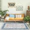 Carpets 200 300cm Fashion Fresh Ethnic Style Blue European Flower Living Room Bedroom Bedside Carpet Floor Mat Customization