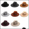 Ampla Brim bonés Chapéus Chapéus, Lenços Luvas Moda Aessórias de Alta Qualidade Mulheres Homens Fedoras Fedoras Top Hat Chapéu Panamá Inverno Quente Jazz Elegante Lad