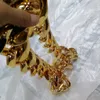 Fishsheep Hip Hop Gold Color Big Acrylic Chunky Chain Halsband för män Punk överdimensionerad stor plastlänkkedja Herrsmycken 294H