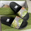 2021 designer männer frauen sandale blume gummi schräg hausschuhe schlange druck rutschen sommer breite flache sandalen slipper mit grüner box größe 36-46 311