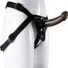 Yutong Strap em calças de vibrador realista para mulheres homens casais Strapon Dildo Panties Silicone Anal Plug Gay Adult Game Toy Products279Y