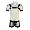 Conjuntos de sujetadores para hombre Arnés de cuerpo completo Conjunto de ropa Fetiche Gay Banda elástica Pecho Pierna Cinturones Correas BDSM Bondage Masculino Punk Rave Lingerie317a