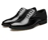 Коричневые синие черные коровьиные мужчины платье обувь рабочая одежда стиль круглый носок мягкий модный бизнес Oxfords Homme