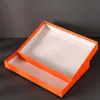 ギフトラップファッション全体のオレンジ色のボックスバッグパーティーアクティビティウェディングフラワースカーフ財布の宝石包装飾り8164707