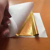 9 * 9см Art Craft Design Paper Gooding Imitation Gold Щепка медная фольга бумаги для фольги DIY ремесло декора листьев листьев 100shiets / set