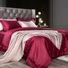 Sängkläder sätter lyxig fast färg 1000tc egyptisk bomull el set blå grå vit champagne täcke omslag platta/monterade kuddar