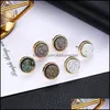 Brincos de garanhão jóias resina Druzy para mulheres simples círculo pedra brinco de ouro feminino presente de moda em bk entrega de gota 2021 azmgj