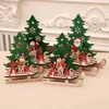 Wholesale DIY New Christmas Decorations Wooden Creative Painted Assembled Christmas Tree Sleigh Car Decoration Home Decoration Puzzle Gift