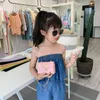 キッズファッションPUの財布子供の韓国のメタルロックアクセサリーチェーンレジャーワンショルダースラントバッグ外部スタイルの赤ちゃんの休日ギフト