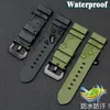 Watchband for Panerai Luminor Pam 441 Soft Natural Rubber Silicone 24 26mm Watch Excalsions Watch Bracelet Man Pin Buckle Strap H3062112