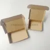 Atacado 50 pcs Natural marrom kraft papel cajas de caixa embalagem sabão casamento favores caixa de presente de doces 210402