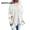 Jocoo Jolee Herfst Winter Oversized Sweater Sexy Batwing Mouw Losse Truien Casual Solid Pullover Jumpers Sweetwear 210518