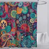 India Style Bathroom Decor Colorful Bohemia Printing Waterproof Shower Curtain 3D Exotic Curtains Paisley Screen With Hooks 210915