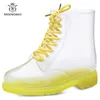 Summer Women Rain Boots Fashion Waterproof Shoes Woman Non-slip Transparent Boots Female Candy Colors Outdoor Girl's Shoes 211015